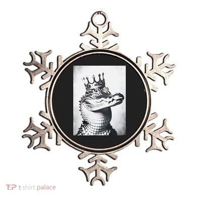 Alligator Royal Gator King  Crowned Crocodile Art Alligator Gift Ornament