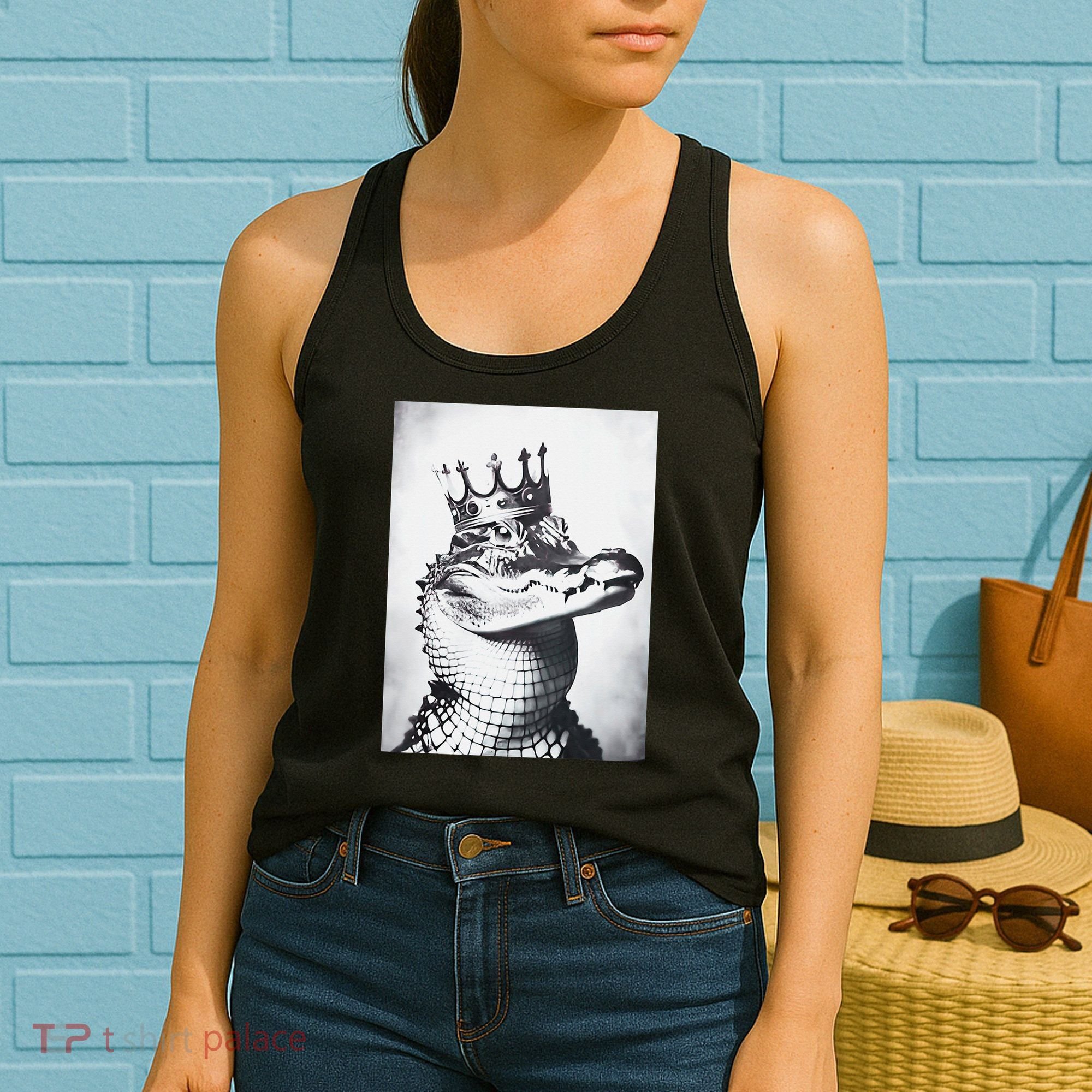 Alligator Royal Gator King  Crowned Crocodile Art Alligator Gift Women's Tank Top