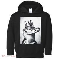 Alligator Royal Gator King  Crowned Crocodile Art Alligator Gift Toddler Hoodie thumb 0