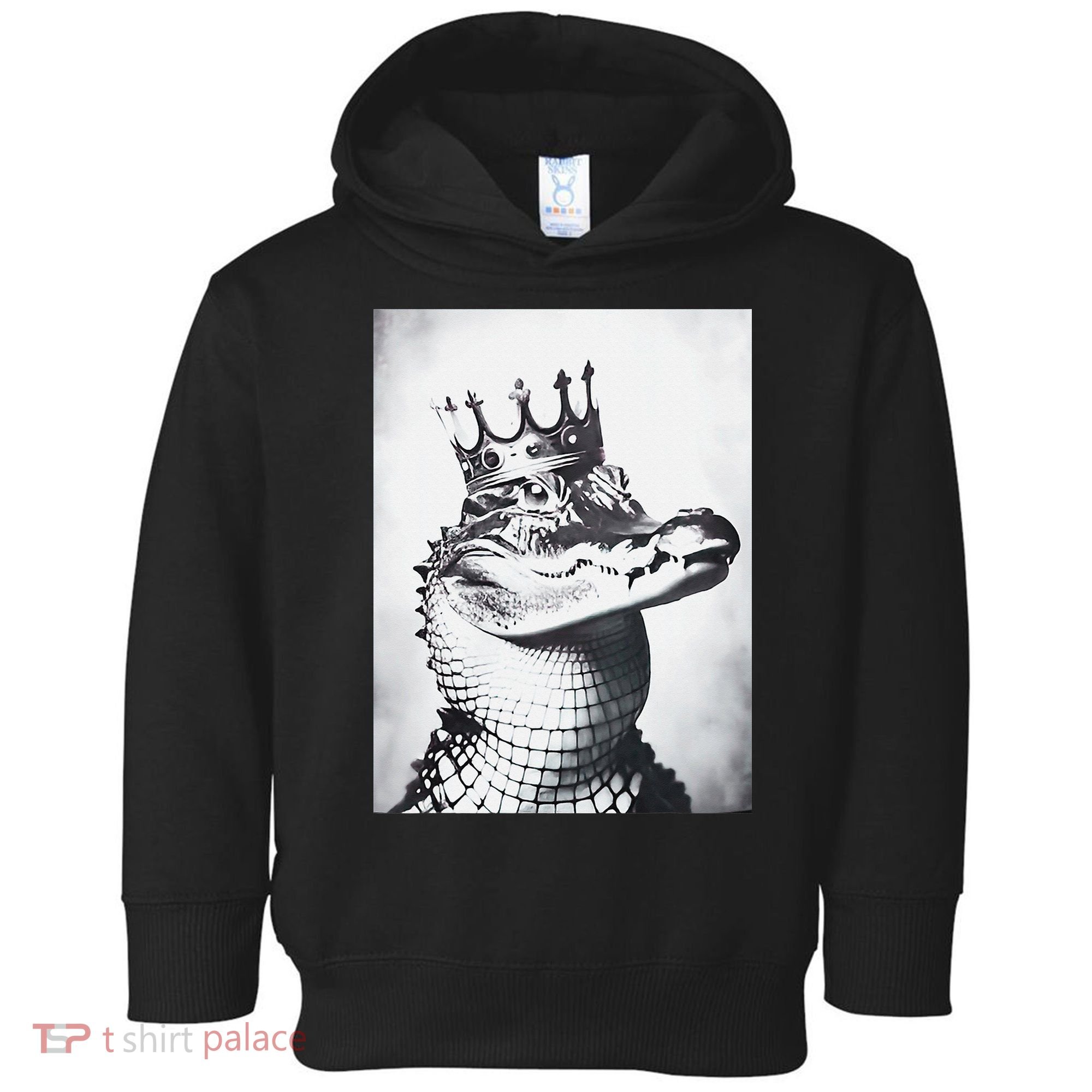 Alligator Royal Gator King  Crowned Crocodile Art Alligator Gift Toddler Hoodie