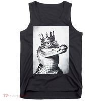 Alligator Royal Gator King  Crowned Crocodile Art Alligator Gift Tank Top thumb 0