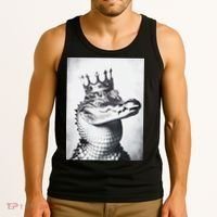 Alligator Royal Gator King  Crowned Crocodile Art Alligator Gift Tank Top thumb 3
