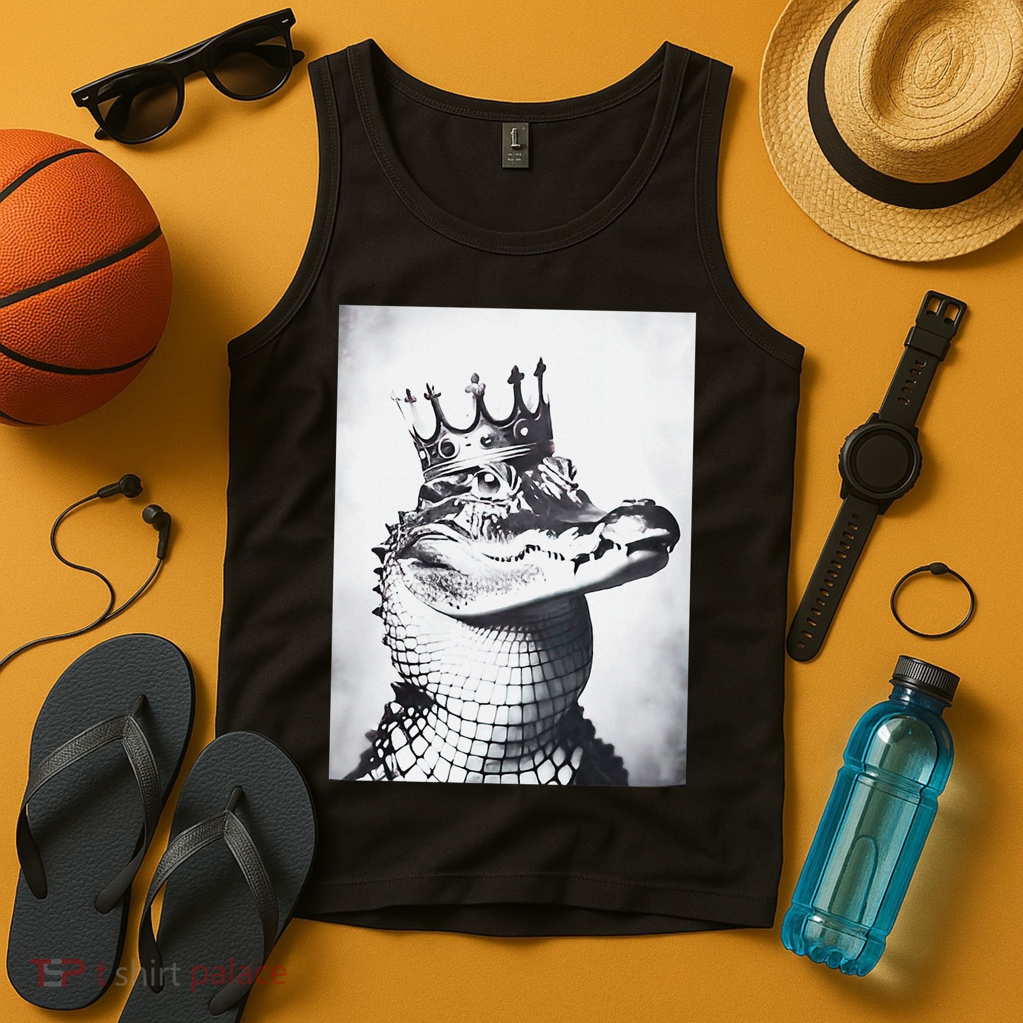 Alligator Royal Gator King  Crowned Crocodile Art Alligator Gift Tank Top