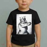 Alligator Royal Gator King  Crowned Crocodile Art Alligator Gift Toddler T-Shirt thumb 2