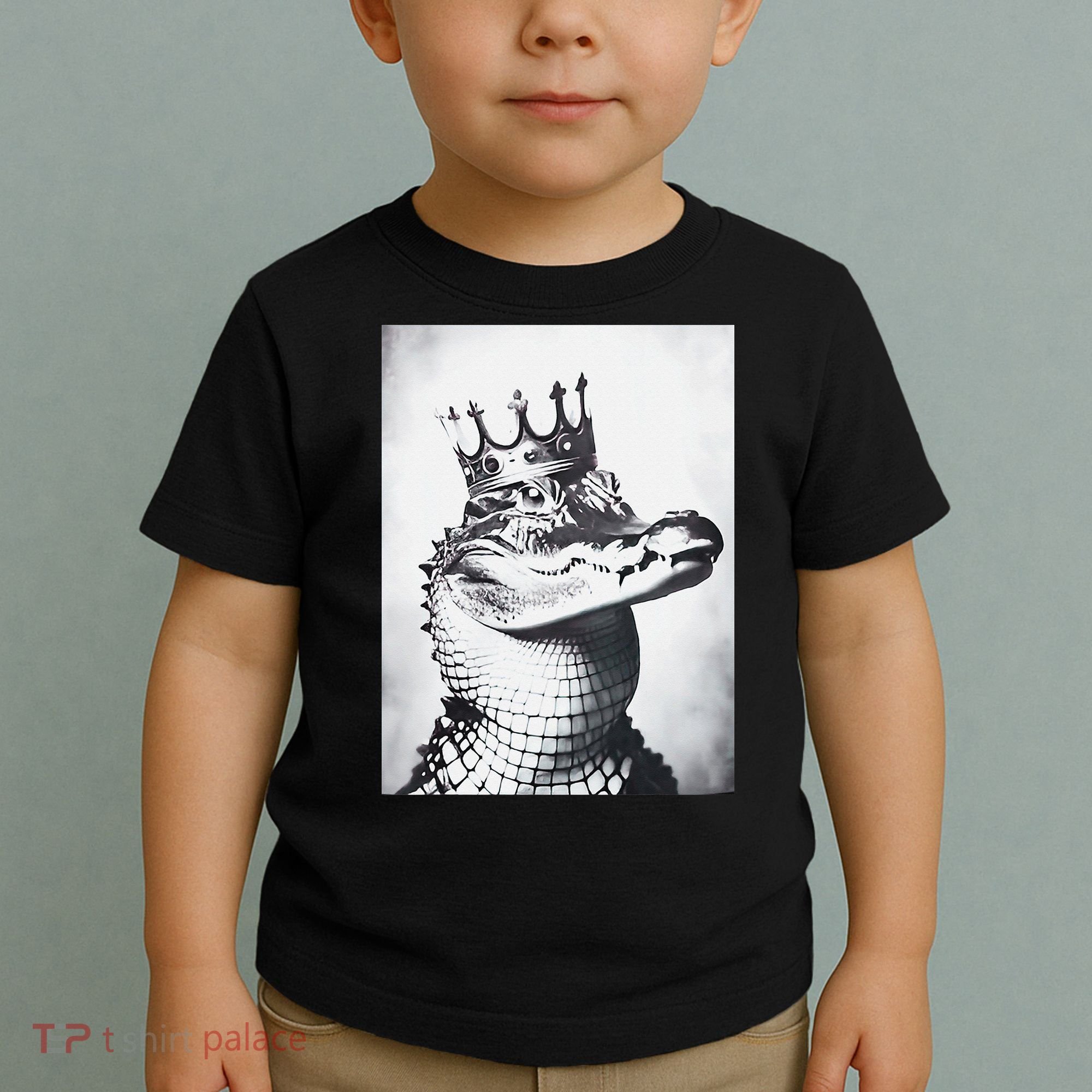 Alligator Royal Gator King  Crowned Crocodile Art Alligator Gift Toddler T-Shirt