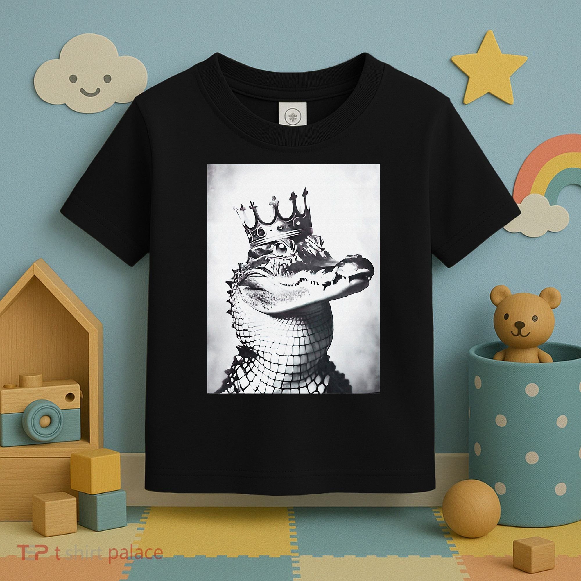 Alligator Royal Gator King  Crowned Crocodile Art Alligator Gift Toddler T-Shirt