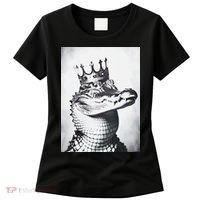 Alligator Royal Gator King  Crowned Crocodile Art Alligator Gift Women's T-Shirt thumb 0