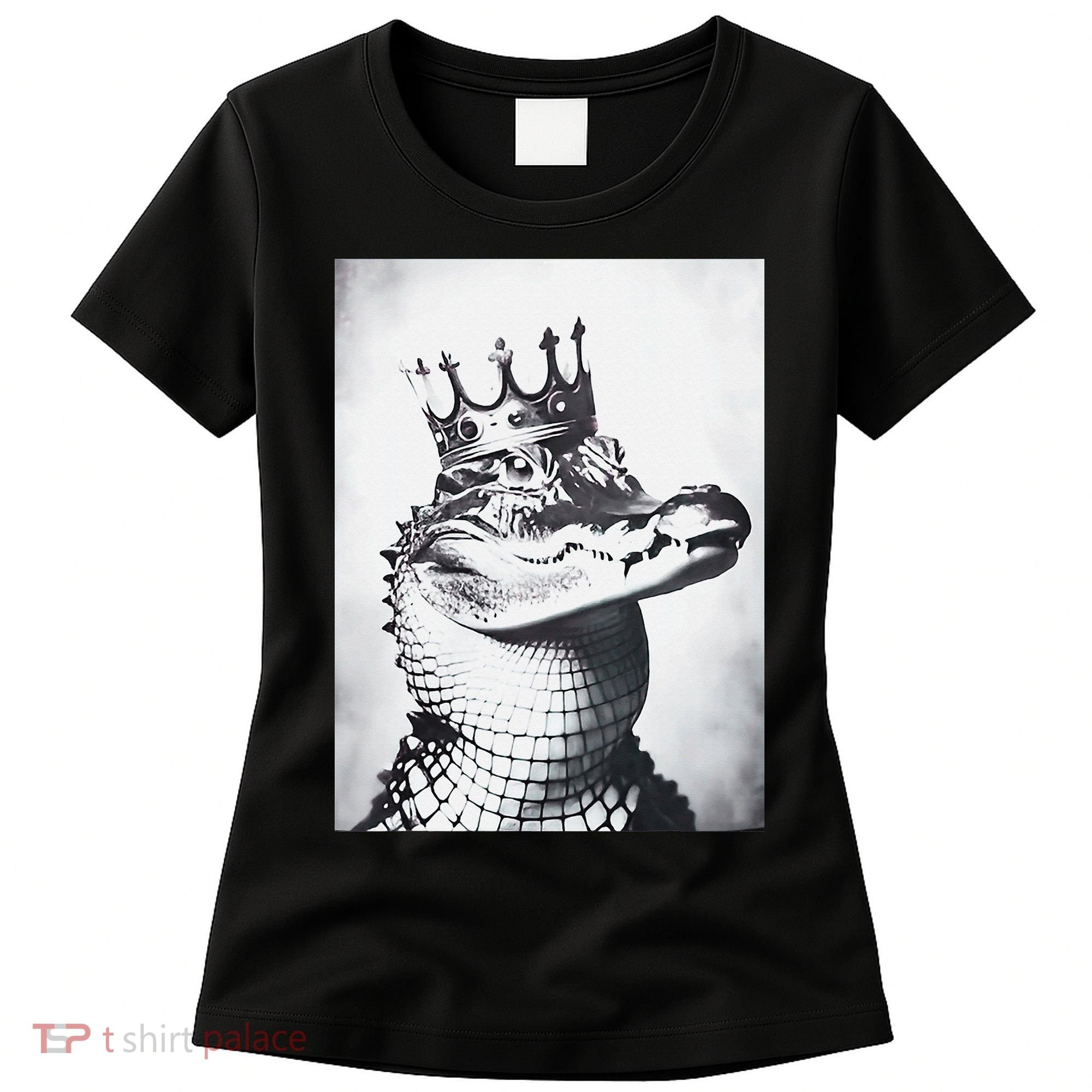 Alligator Royal Gator King  Crowned Crocodile Art Alligator Gift Women's T-Shirt