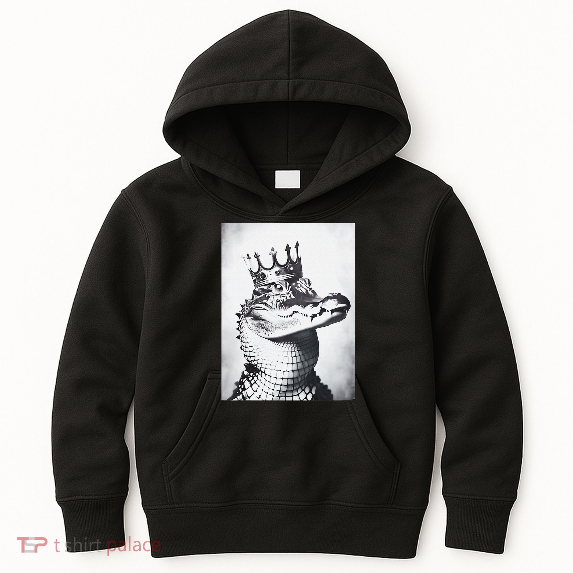 Alligator Royal Gator King  Crowned Crocodile Art Alligator Gift Kids Hoodie