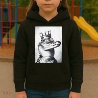 Alligator Royal Gator King  Crowned Crocodile Art Alligator Gift Kids Hoodie thumb 3