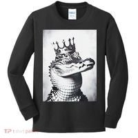 Alligator Royal Gator King  Crowned Crocodile Art Alligator Gift Kids Long Sleeve Shirt thumb 0
