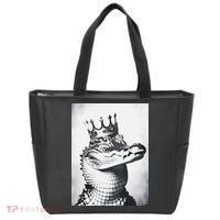 Alligator Royal Gator King  Crowned Crocodile Art Alligator Gift Tote Bag thumb 0