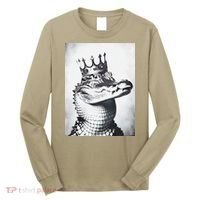 Alligator Royal Gator King  Crowned Crocodile Art Alligator Gift Long Sleeve Shirt thumb 0