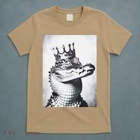 Alligator Royal Gator King  Crowned Crocodile Art Alligator Gift T-Shirt thumb 5