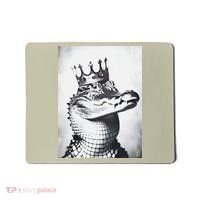 Alligator Royal Gator King  Crowned Crocodile Art Alligator Gift Mousepad thumb 0