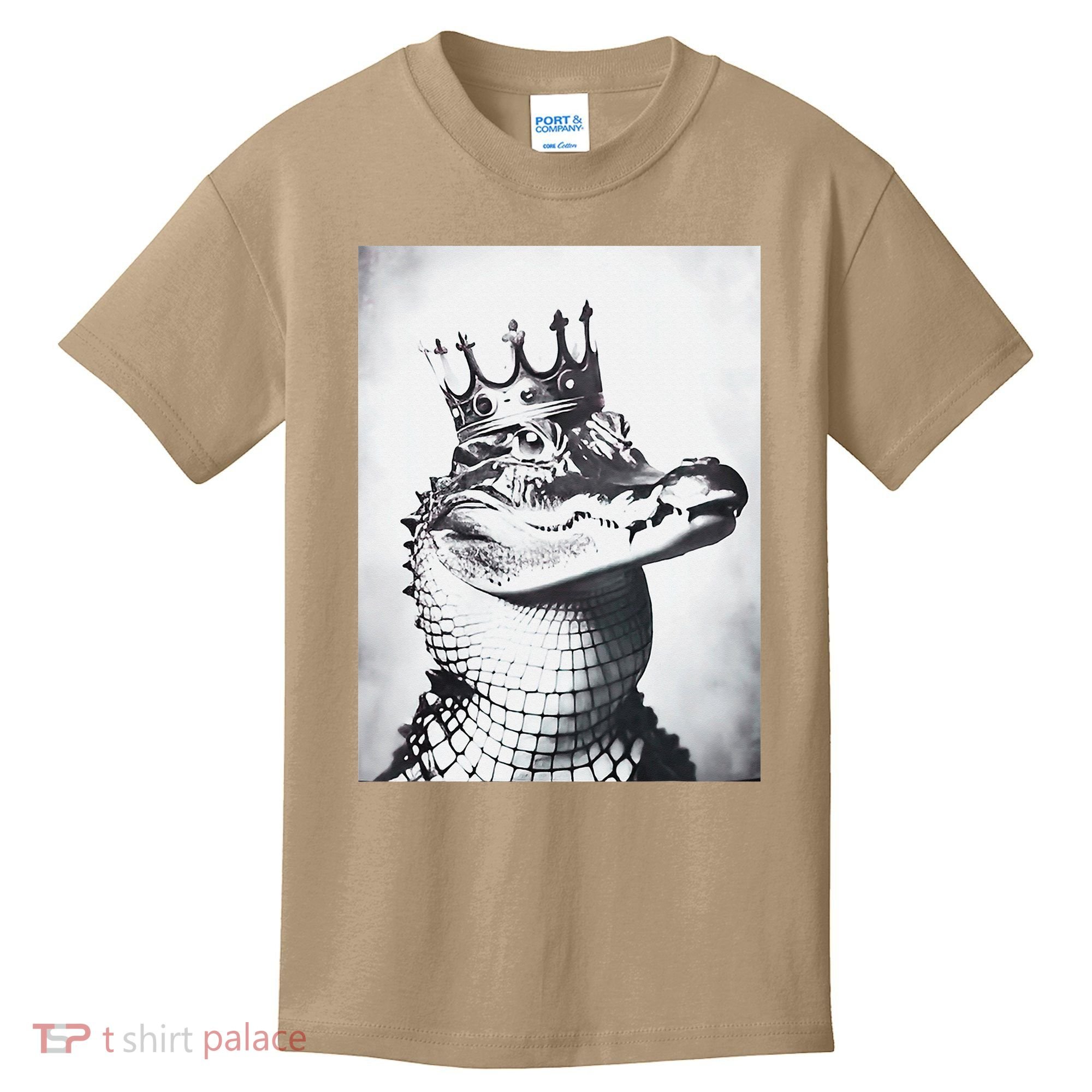 Alligator Royal Gator King  Crowned Crocodile Art Alligator Gift Kids T-Shirt