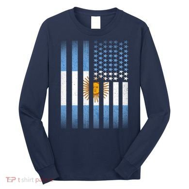 Argentina American Flag Long Sleeve Shirt