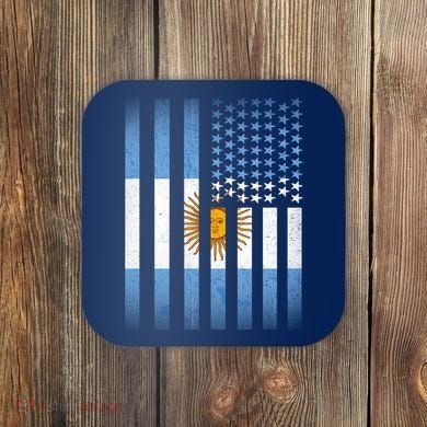 Argentina American Flag Coaster