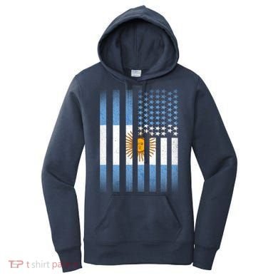 Argentina American Flag Women's Hoodie