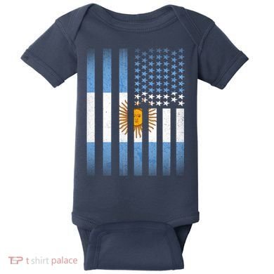 Argentina American Flag Baby Bodysuit