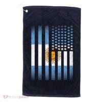 Argentina American Flag Golf Towel thumb 0