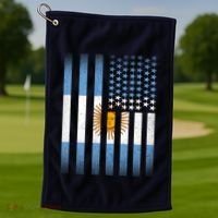 Argentina American Flag Golf Towel thumb 1