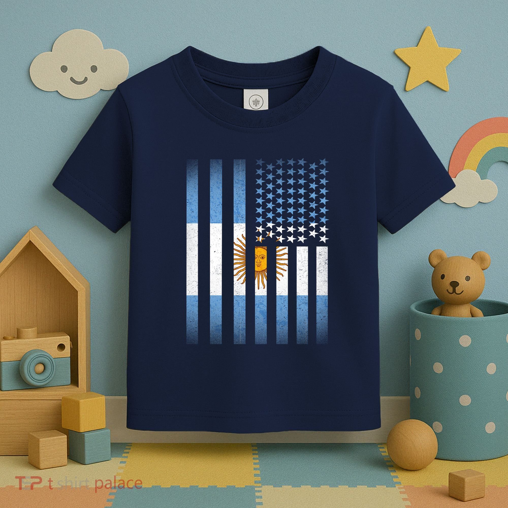Argentina American Flag Toddler T-Shirt