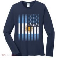 Argentina American Flag Women's Long Sleeve Shirt thumb 0