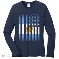 Argentina American Flag Women's Long Sleeve Shirt thumb 0