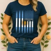 Argentina American Flag Women's T-Shirt thumb 2