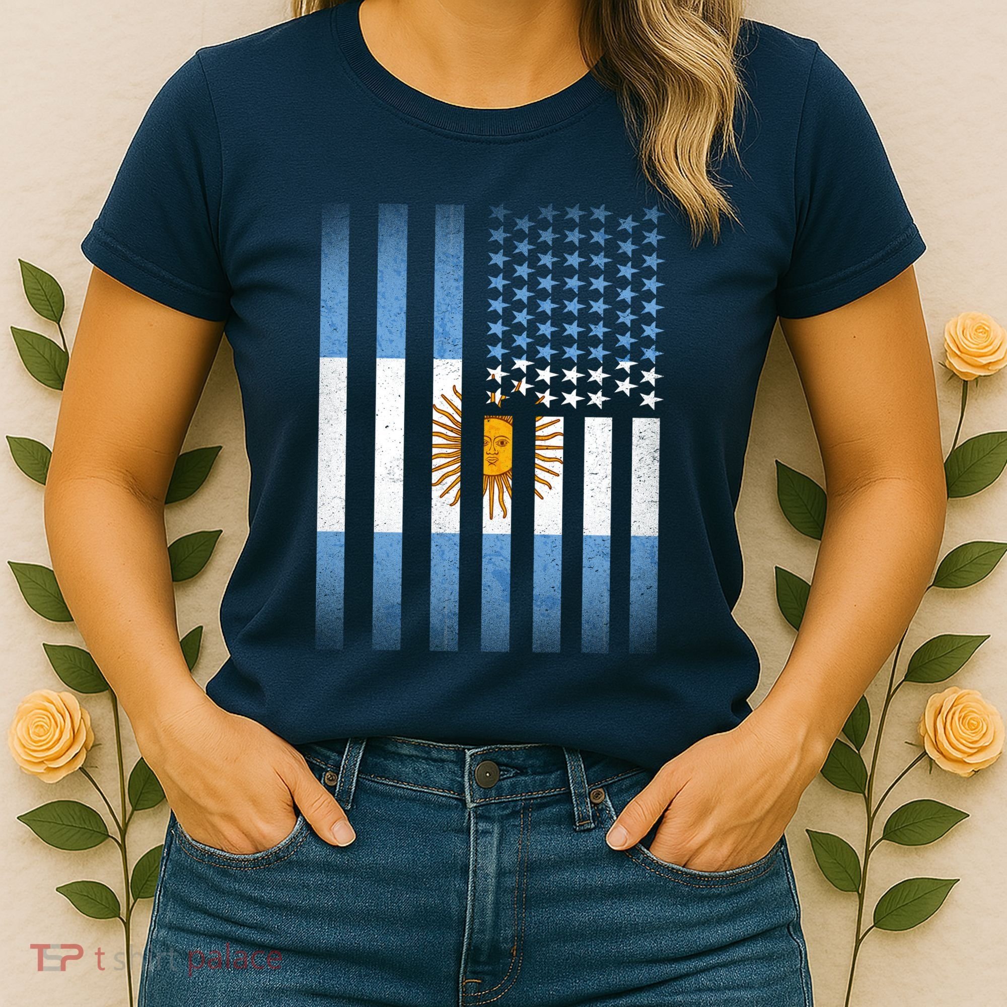Argentina American Flag Women's T-Shirt