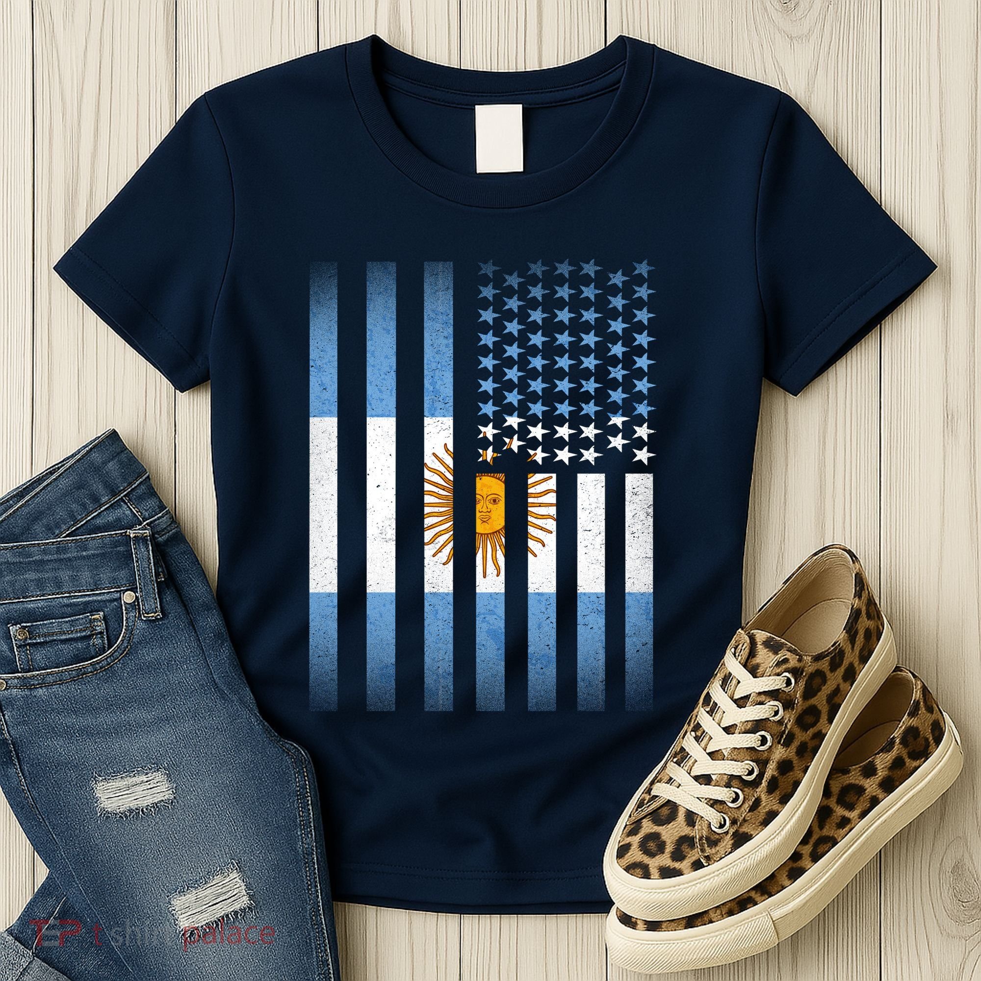 Argentina American Flag Women's T-Shirt