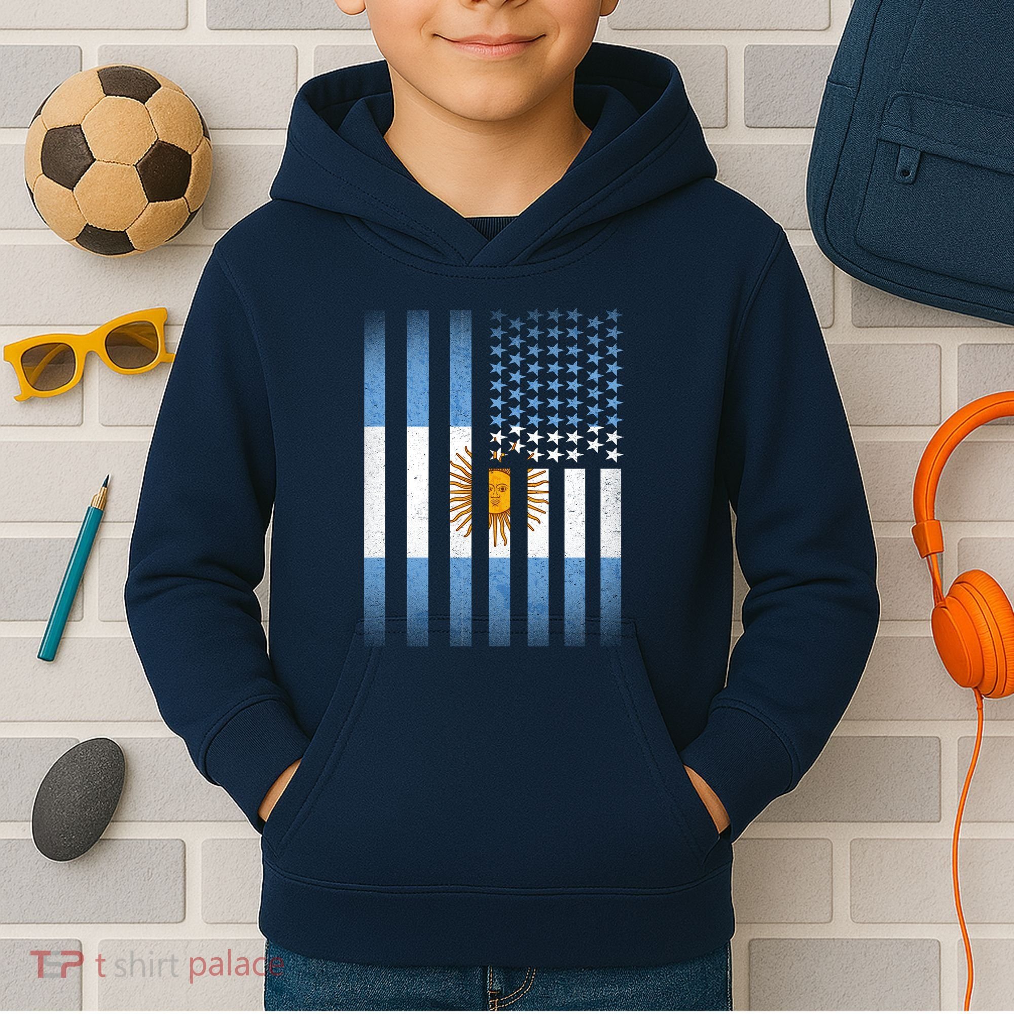 Argentina American Flag Kids Hoodie
