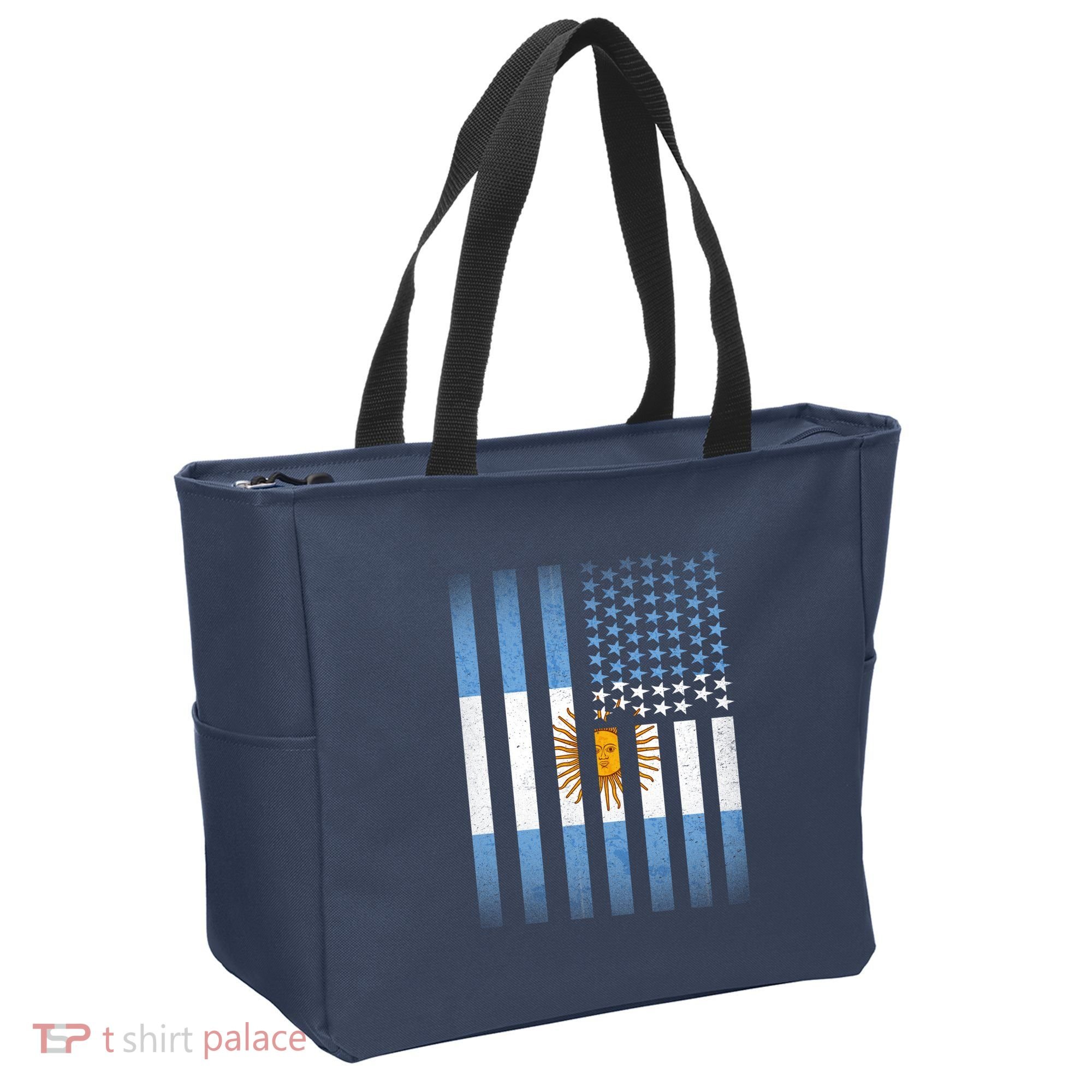 Argentina American Flag Tote Bag