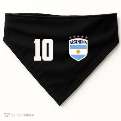Argentina Flag Shield Logo Soccer World Cup USA-Made Doggie Bandana