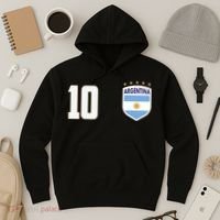 Argentina Flag Shield Logo Soccer World Cup Hoodie thumb 3