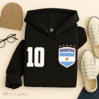 Argentina Flag Shield Logo Soccer World Cup Hoodie thumb 4