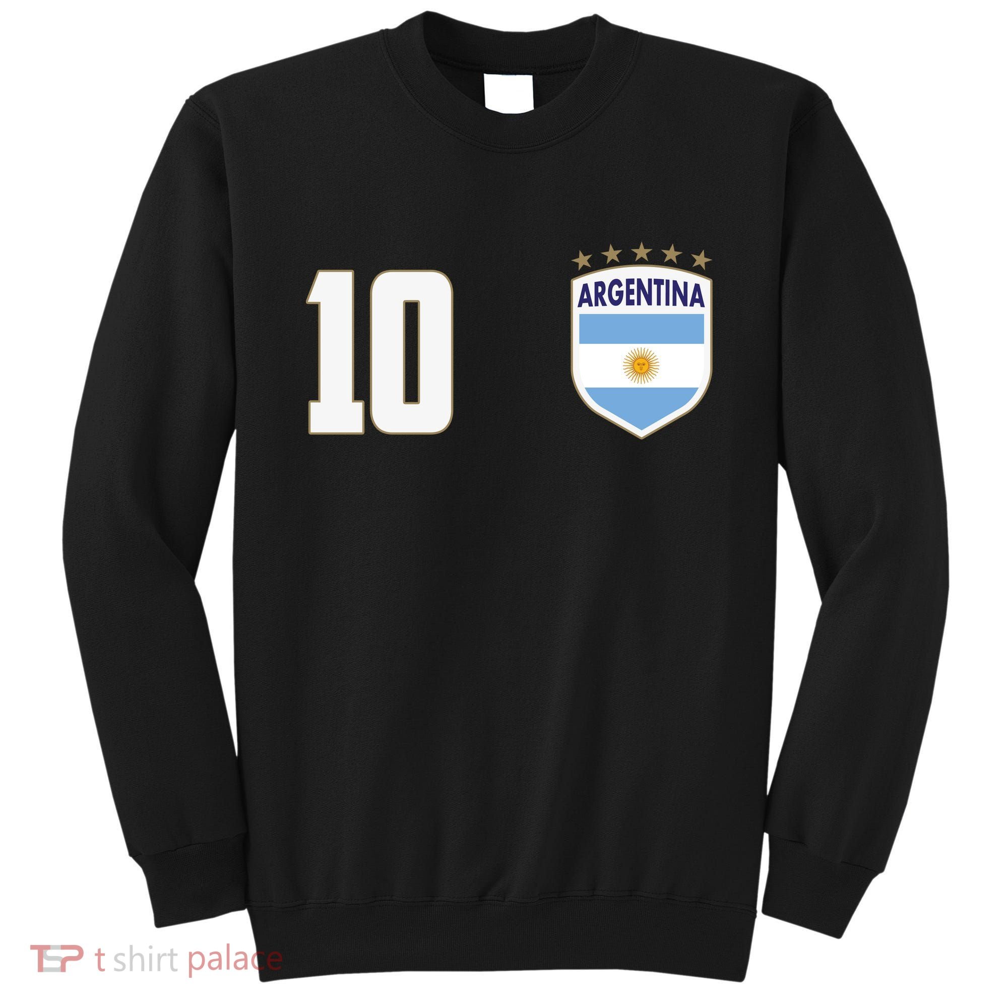 Argentina Flag Shield Logo Soccer World Cup Sweatshirt