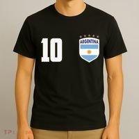 Argentina Flag Shield Logo Soccer World Cup T-Shirt thumb 3