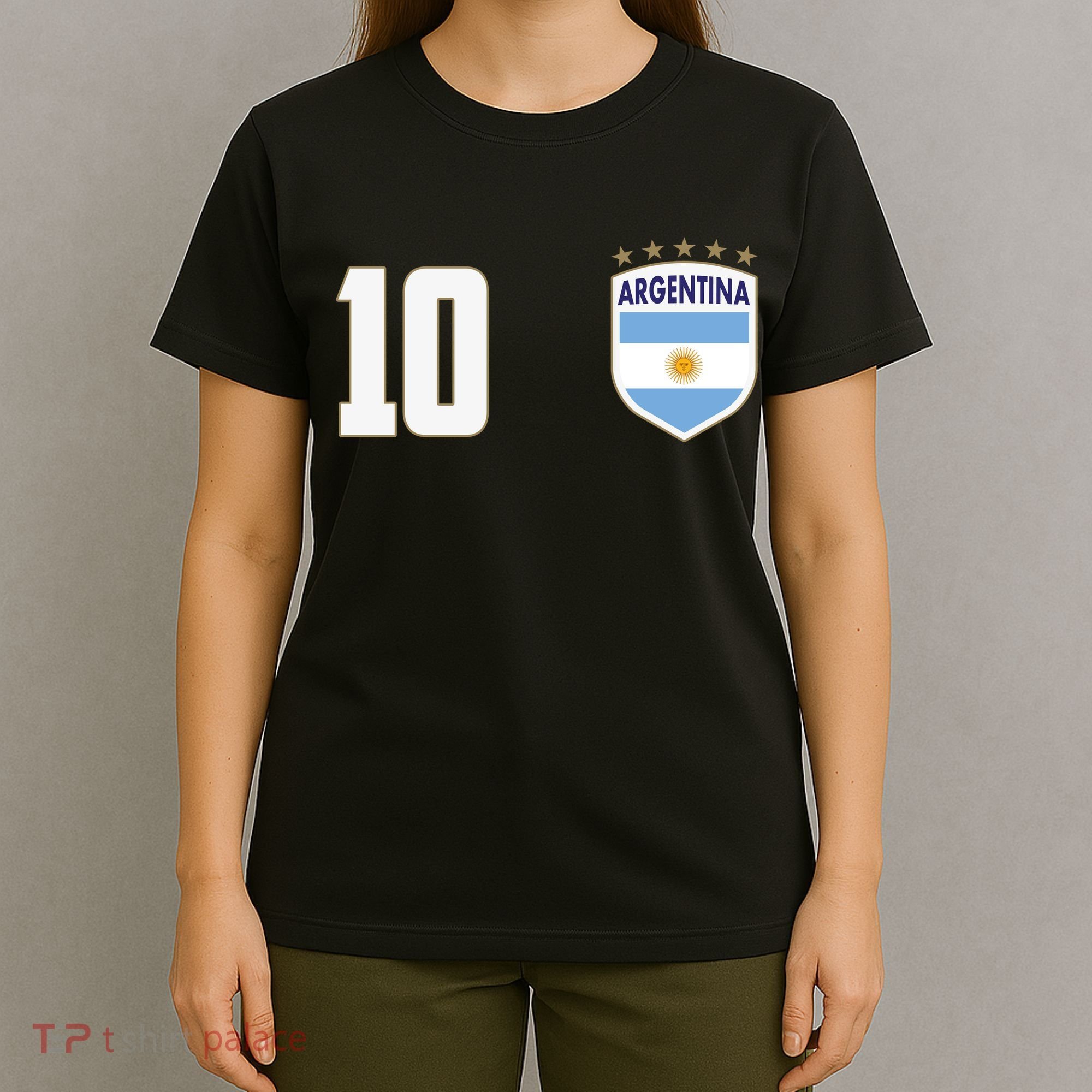 Argentina Flag Shield Logo Soccer World Cup T-Shirt