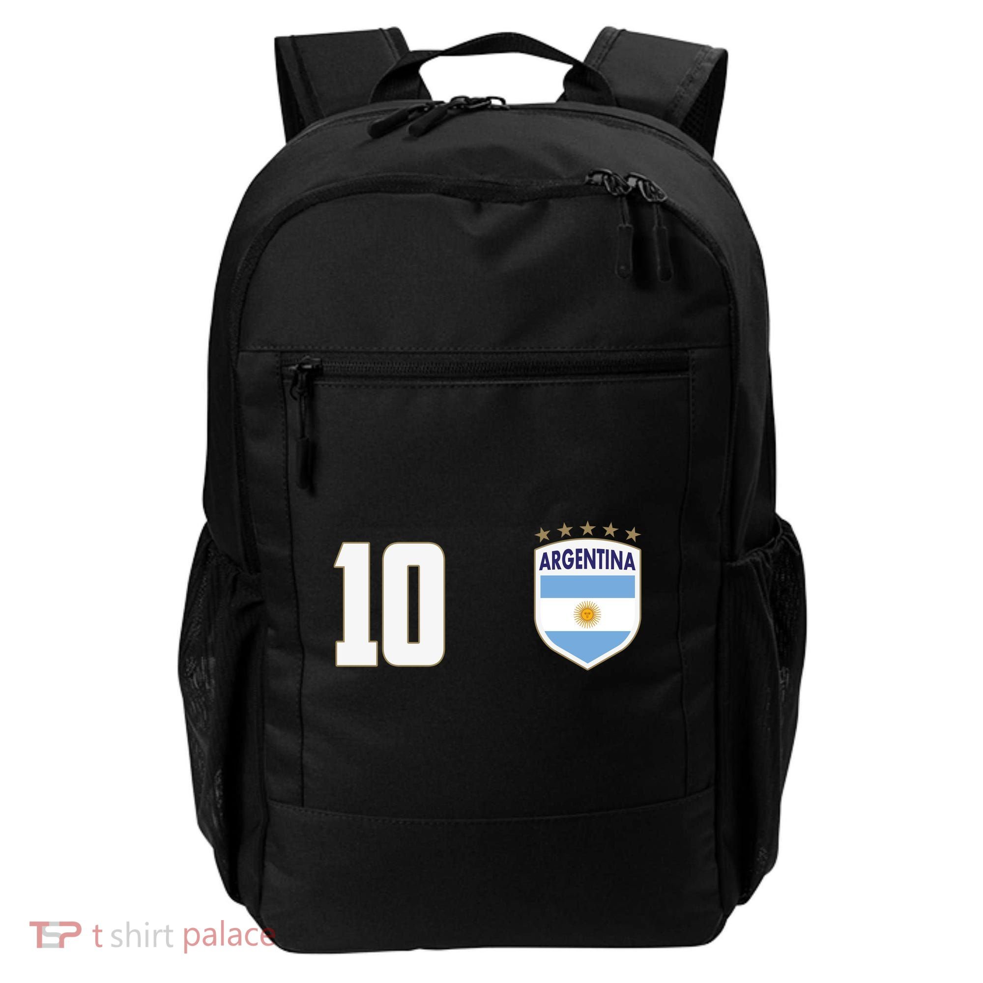 Argentina Flag Shield Logo Soccer World Cup Backpack