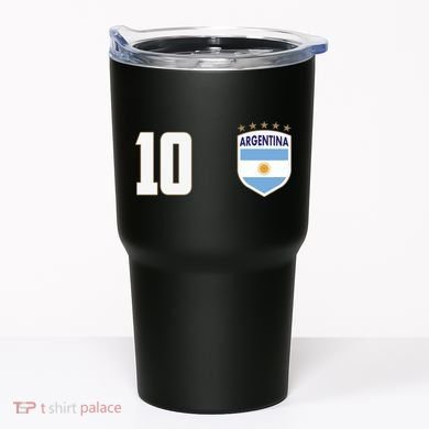 Argentina Flag Shield Logo Soccer World Cup Tumbler