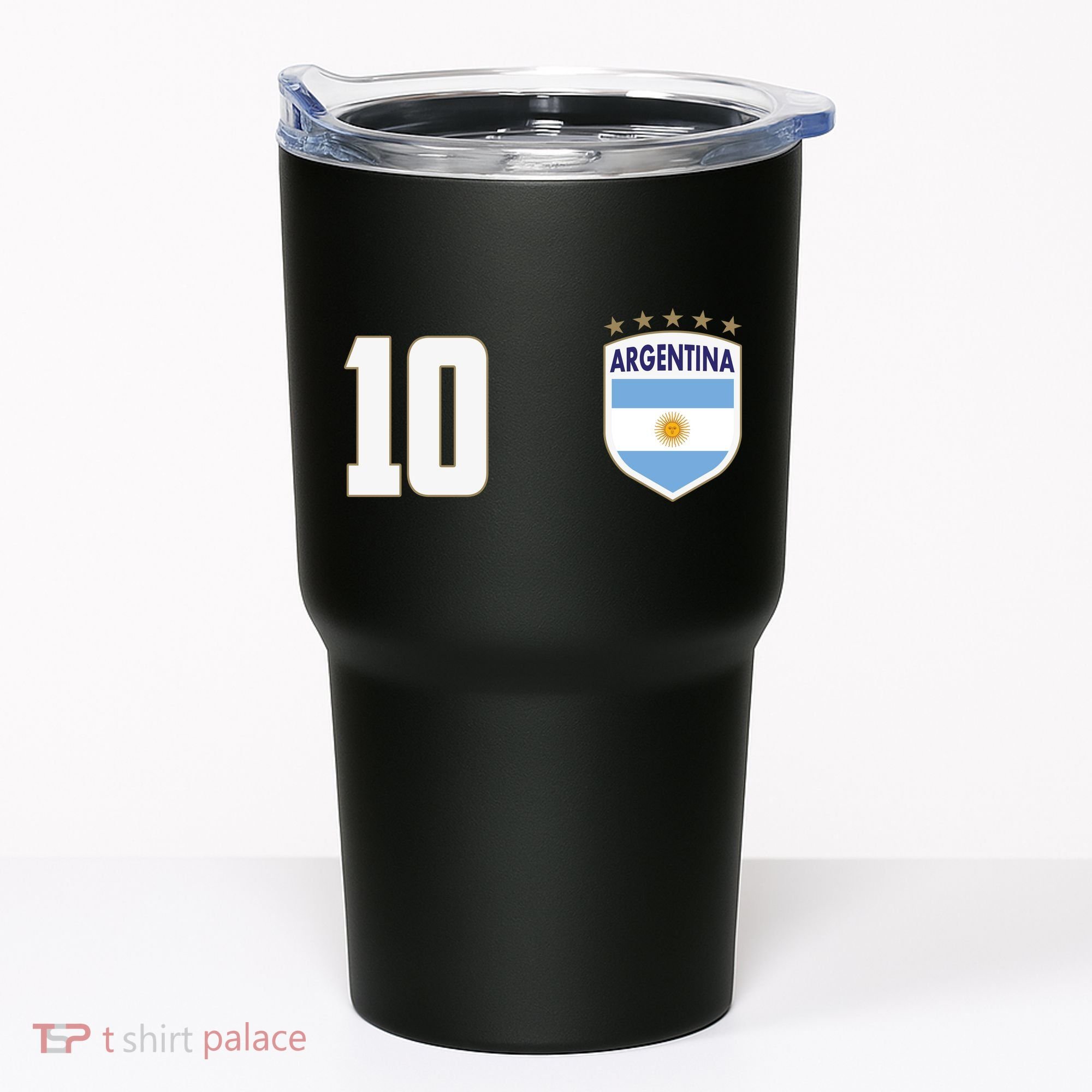 Argentina Flag Shield Logo Soccer World Cup Tumbler