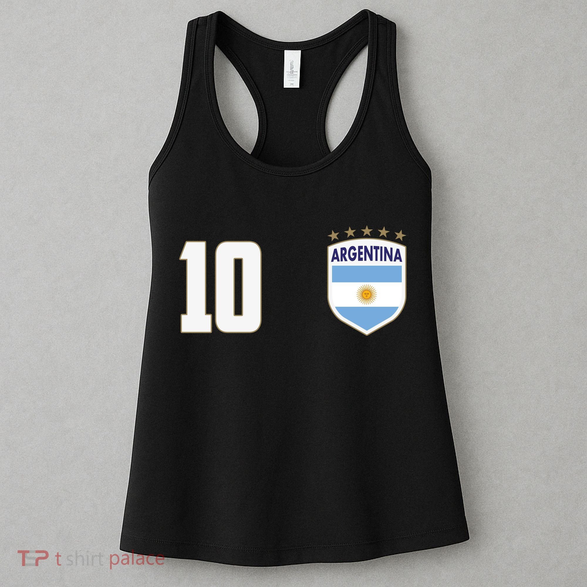 Argentina Flag Shield Logo Soccer World Cup Women's Tank Top