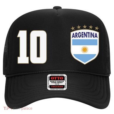 Argentina Flag Shield Logo Soccer World Cup Hat