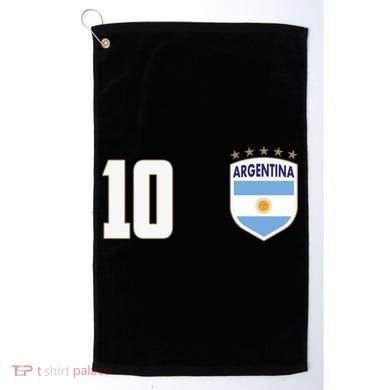 Argentina Flag Shield Logo Soccer World Cup Golf Towel