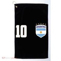 Argentina Flag Shield Logo Soccer World Cup Golf Towel thumb 0