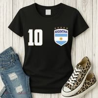 Argentina Flag Shield Logo Soccer World Cup Women's T-Shirt thumb 3