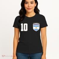 Argentina Flag Shield Logo Soccer World Cup Women's T-Shirt thumb 4