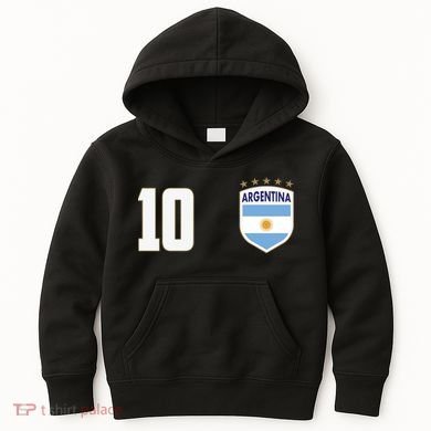 Argentina Flag Shield Logo Soccer World Cup Kids Hoodie